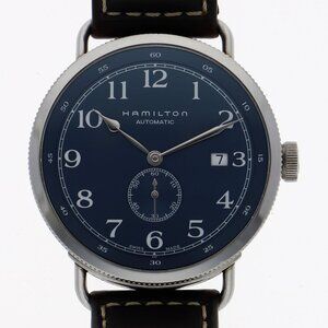 WATCH HAMILTON H784550 Khaki Pioneer blue SS/leather AT